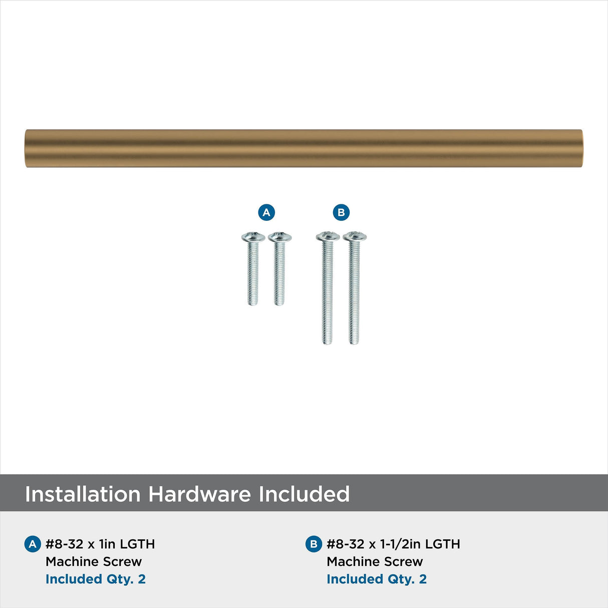 Amerock Cabinet Pull Champagne Bronze 6-5/16 inch (160 mm) Center-to-Center Versa 1 Pack Drawer Pull Cabinet Handle Cabinet Hardware