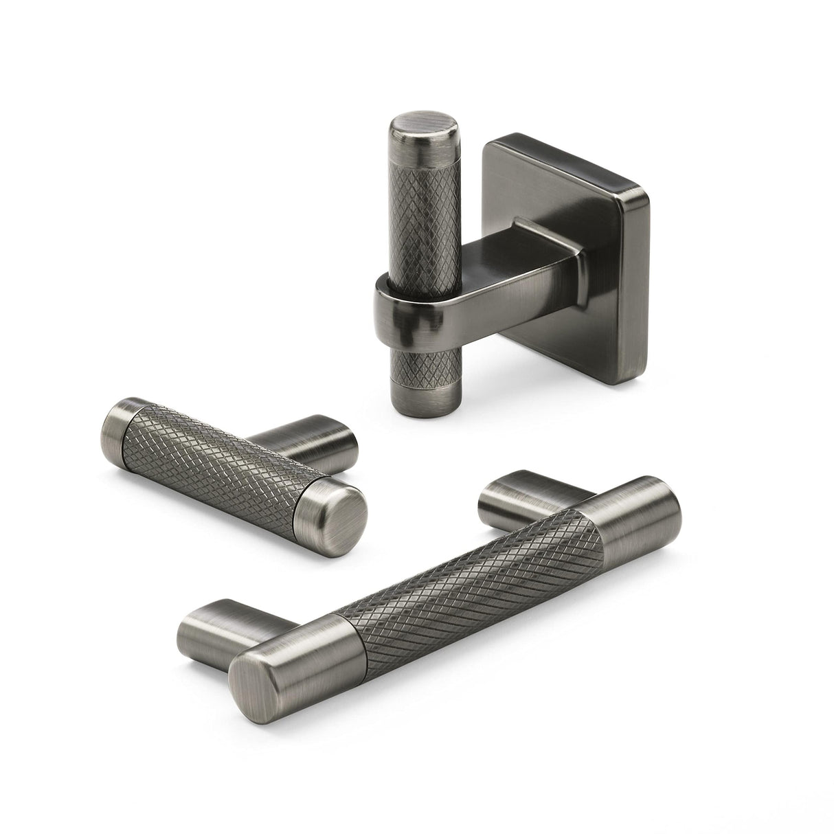 Amerock Kitchen Cabinet Pull Gunmetal 3 in & -3/4 in (76 mm & 96 mm) Center-to-Center Bronx 1 Pack Furniture Hardware Cabinet Handle Bathroom Drawer Pull