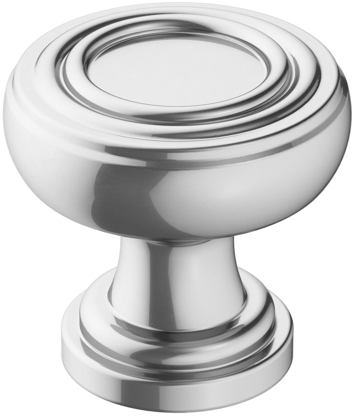 Amerock Cabinet Knob Polished Chrome 1-1/8 inch (29 mm) Diameter Ville 1 Pack Drawer Knob Cabinet Hardware