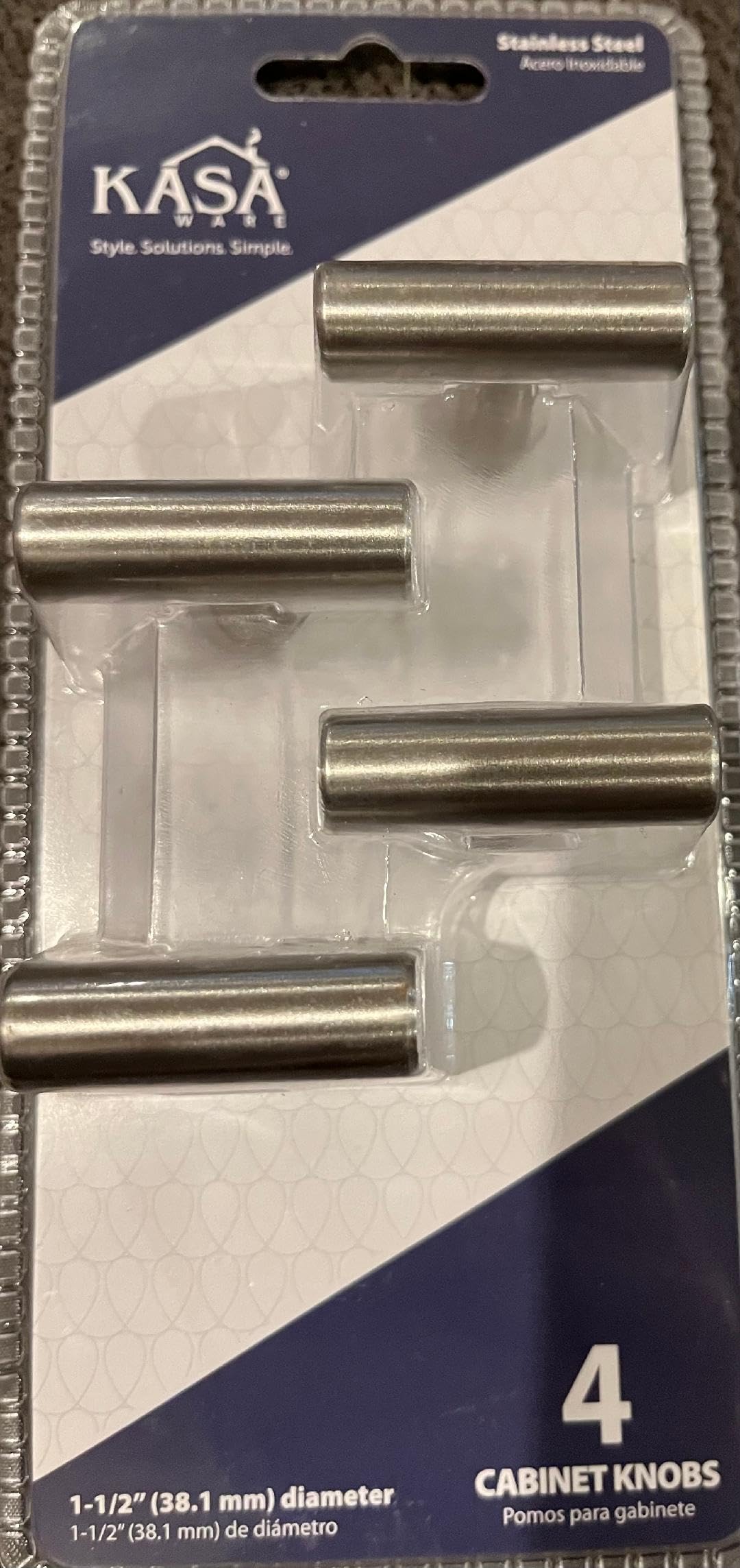 KasaWare K394SS-4 39mm Overall Length Bar T-Knob, 4-pack