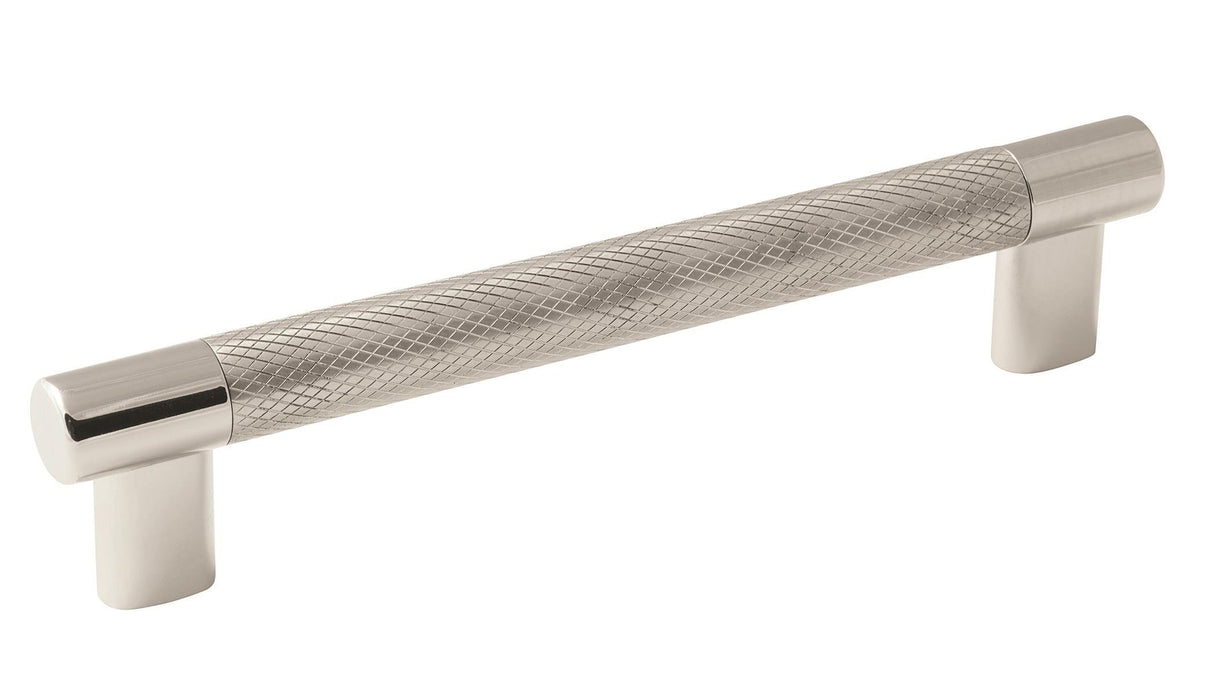 Amerock Cabinet Pull Polished Nickel/Stainless Steel 6-5/16 inch (160 mm) Center to Center Esquire 1 Pack Drawer Pull Drawer Handle Cabinet Hardware