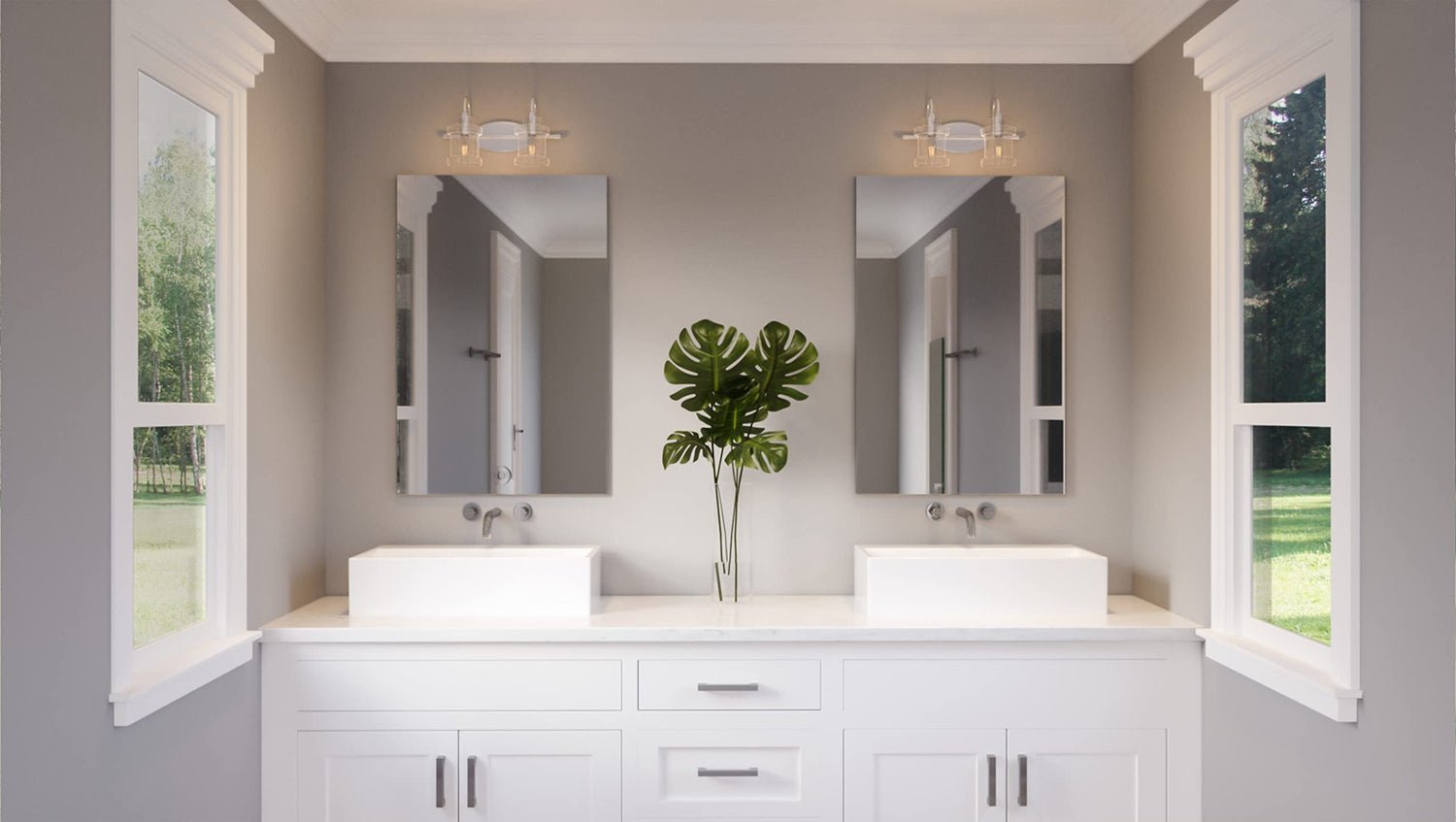 Quoizel DNY8602BN Danbury Vanity Bath Lighting, 2-Light, 200 Watts, Brushed Nickel (10" H x 16" W)