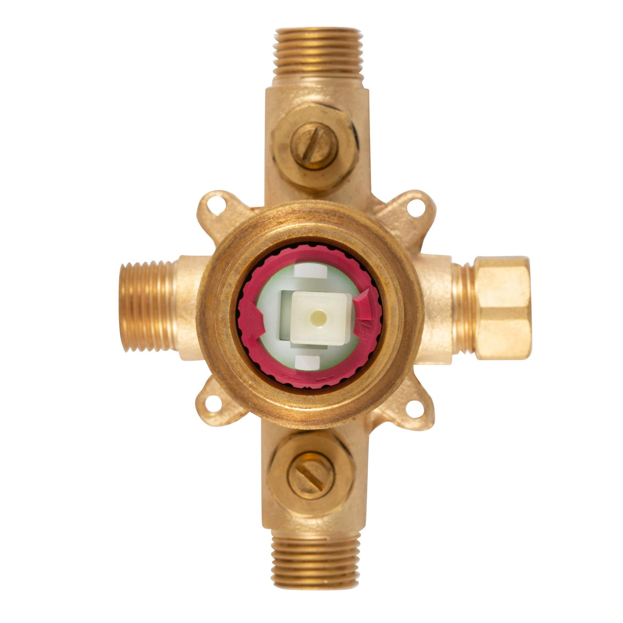 PULSE ShowerSpas 3001-RIV-PB-MB Tru-Temp Mixing Valve, Pressure Balance Rough-In Valve Trim Kit, Round, 1/2" NPT, Matte Black