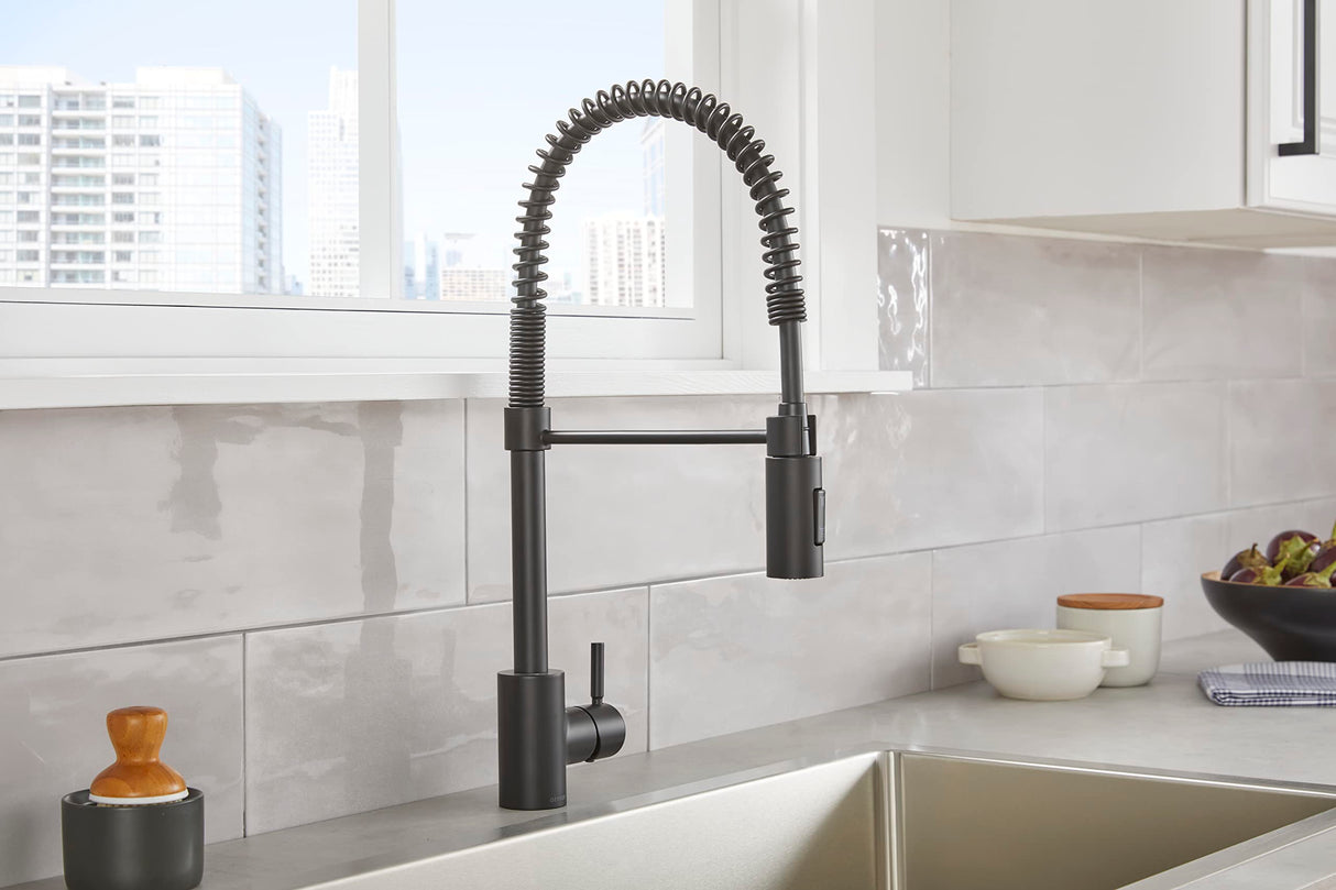 Gerber D451288BS The Foodie Pre-rinse Single Handle Spring-spout Kitchen Faucet -...