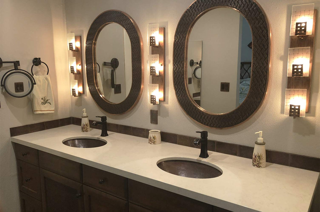 Premier Copper Products T36DBH 3-Inch x 6-Inch Hammered Copper Tile