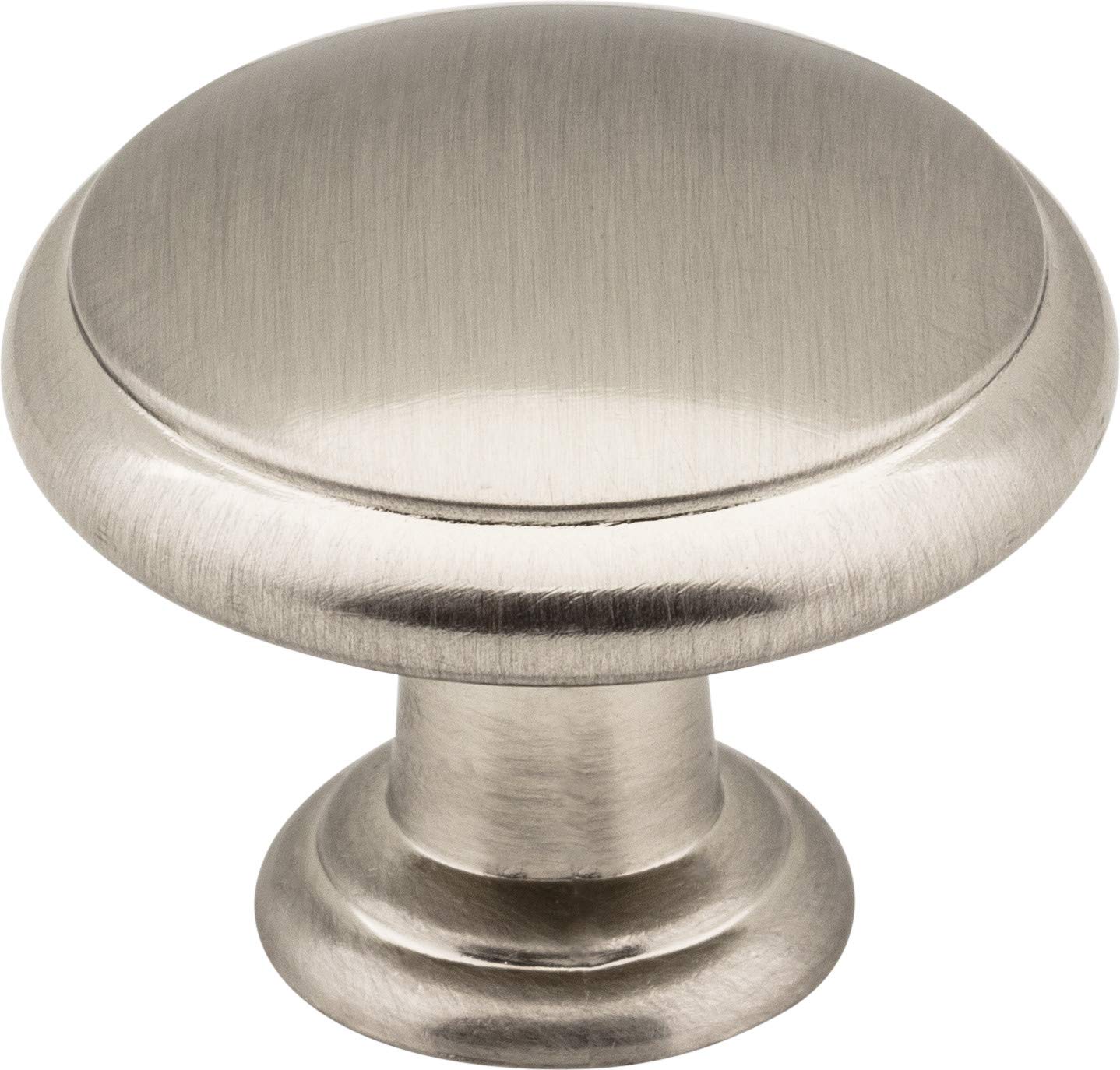 Elements 3940-SN-R 1-3/16" Diameter Satin Nickel Gatsby Retail Packaged Cabinet Mushroom Knob