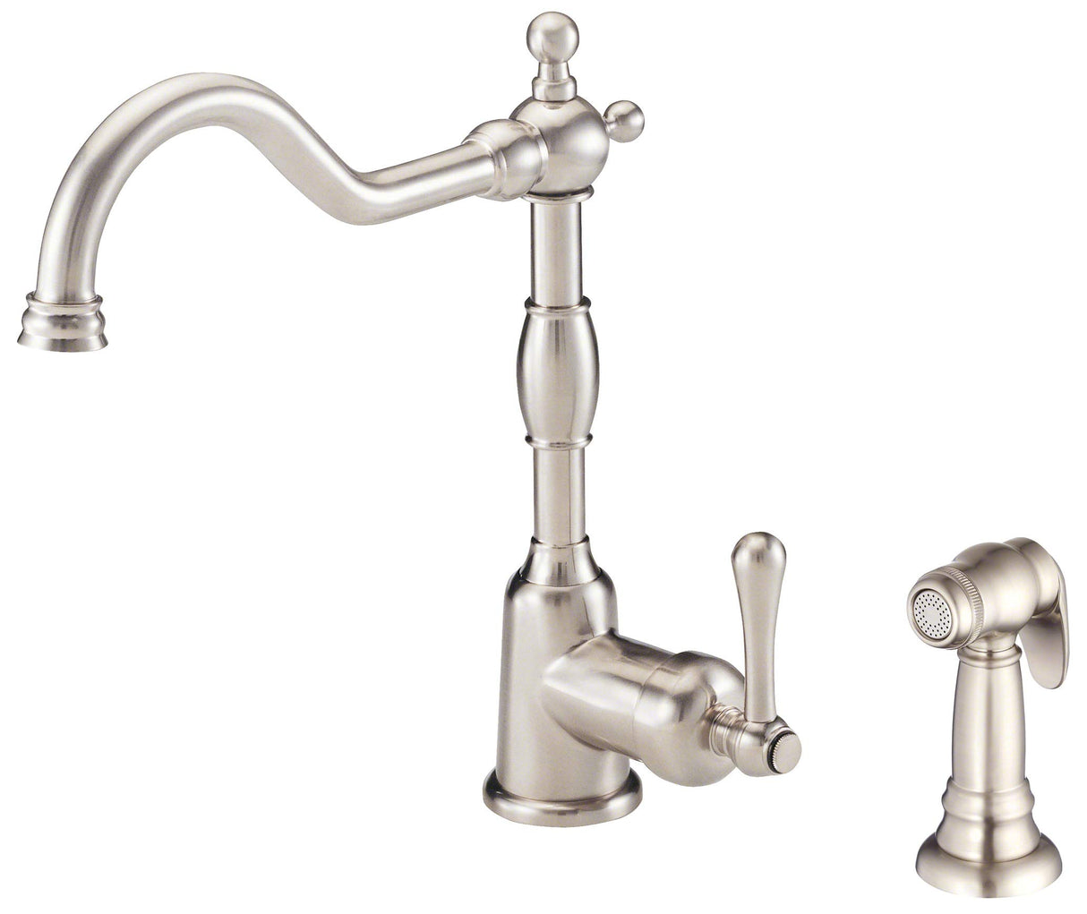 Gerber D401157SS Stainless Steel Opulence Single Handle Kitchen Faucet
