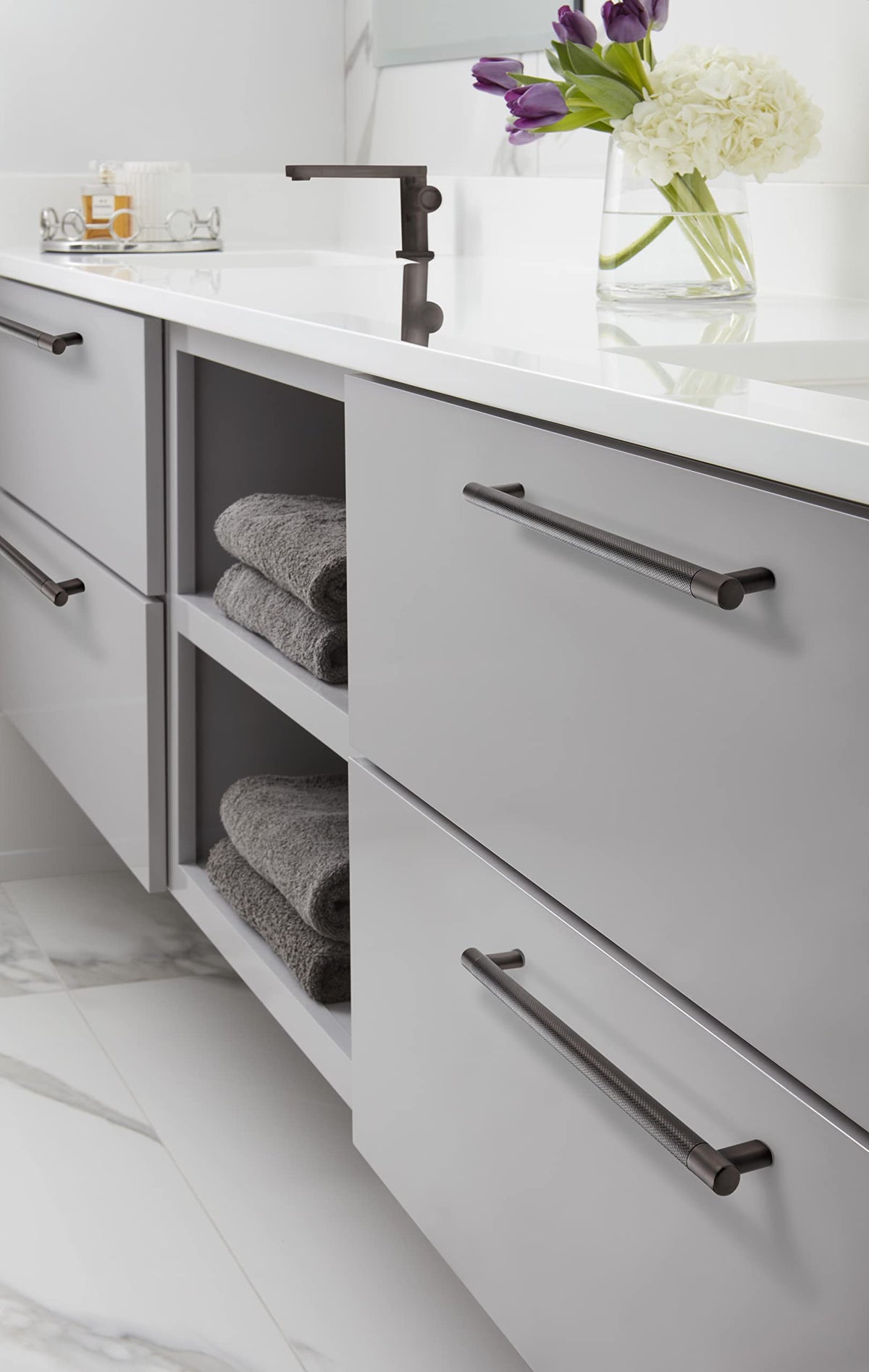 Amerock Kitchen Cabinet Pull Oil Rubbed Bronze| 12-5/8 in (320 mm) Center-to-Center Bronx 1 Pack Furniture Hardware Cabinet Handle Bathroom Drawer Pull