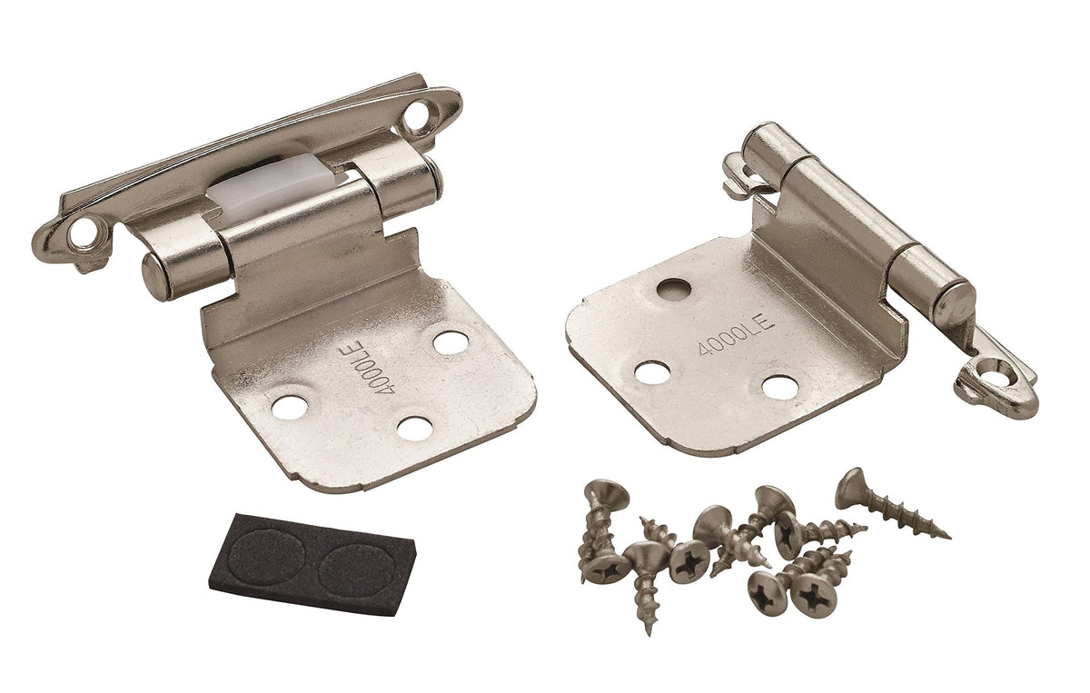 Amerock Cabinet Hinge Variable Overlay Hinge Polished Chrome 2 Pack Self-Closing Hinge Face Mount Hinge Cabinet Door Hinge