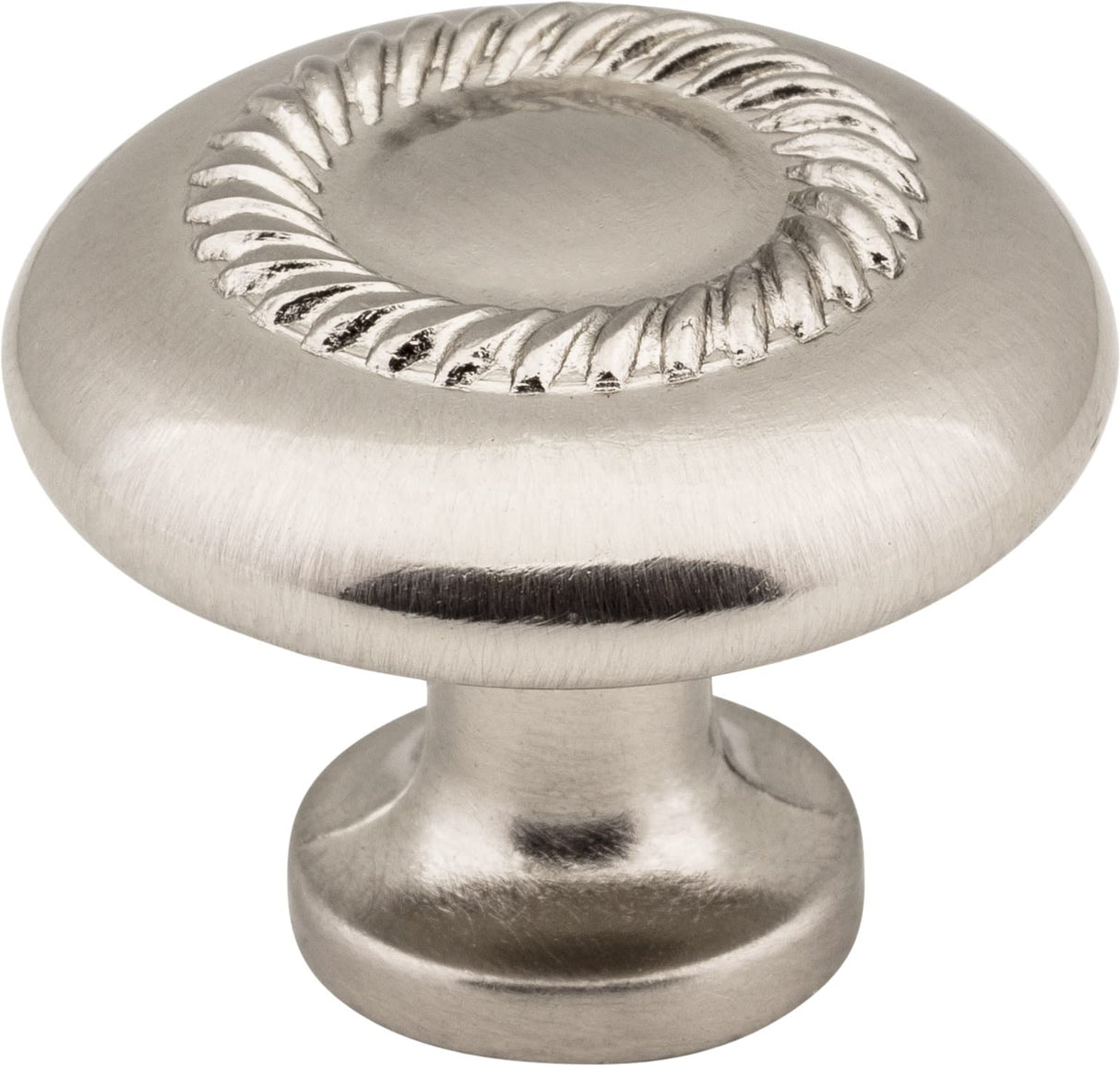 Elements Z118-SN 1-1/4" Diameter Satin Nickel Rope Detailed Cypress Cabinet Mushroom Knob