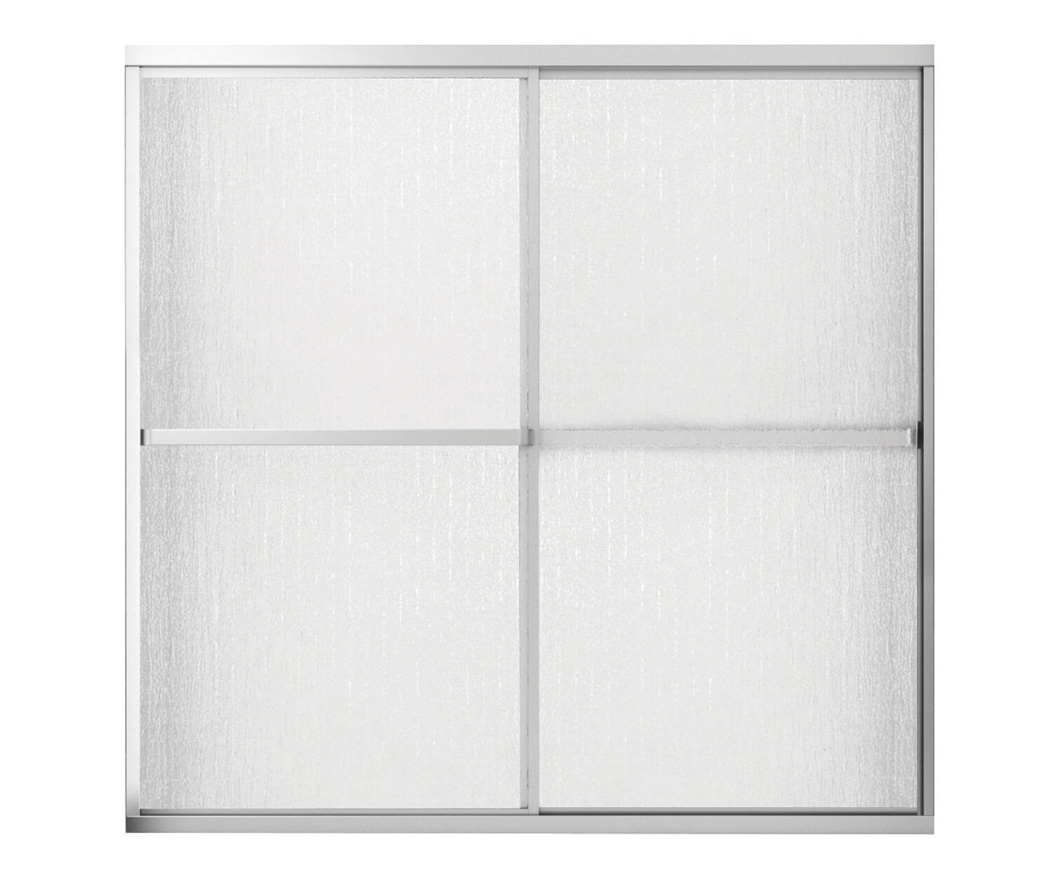 MAAX 105410-970-084-000 Polar 54-59 ½ x 57 in. Bypass Tub Door for Alcove Installation with Raindrop glass in Chrome