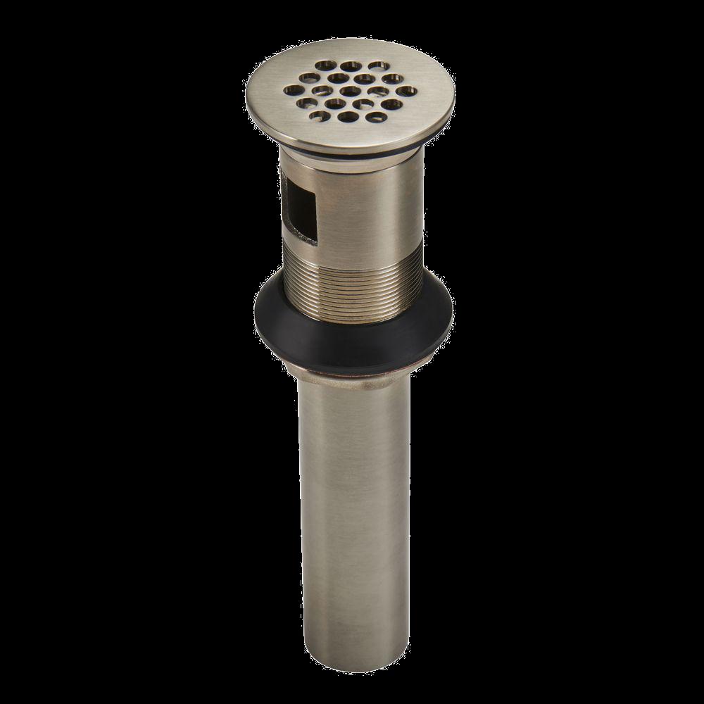Grid Strainer with Overflow in Brushed Nickel