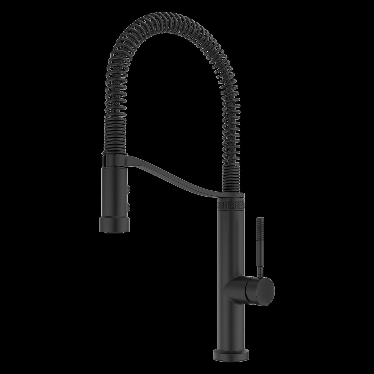 Bruton Culinary 1-Handle Pull-Down Kitchen Faucet in Matte Black