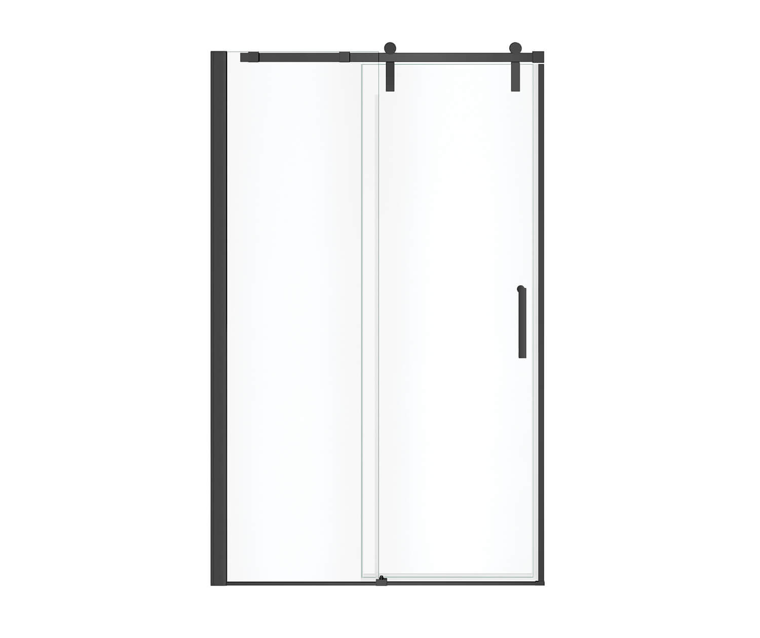 MAAX 137680-900-340-000 Outback 43 ¼ - 46 ½ x 70 ½ in. 8mm Sliding Shower Door for Alcove Installation with Clear glass in Matte Black