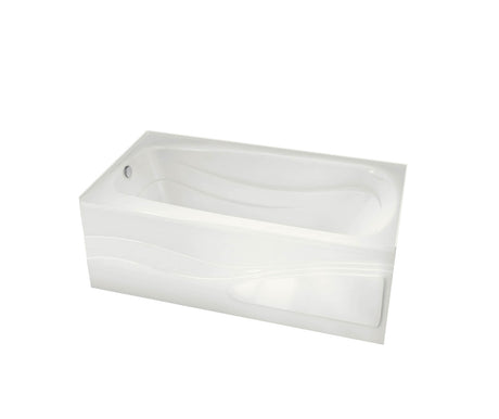 MAAX 102201-103-001-101 Tenderness 6032 Acrylic Alcove Right-Hand Drain Aeroeffect Bathtub in White