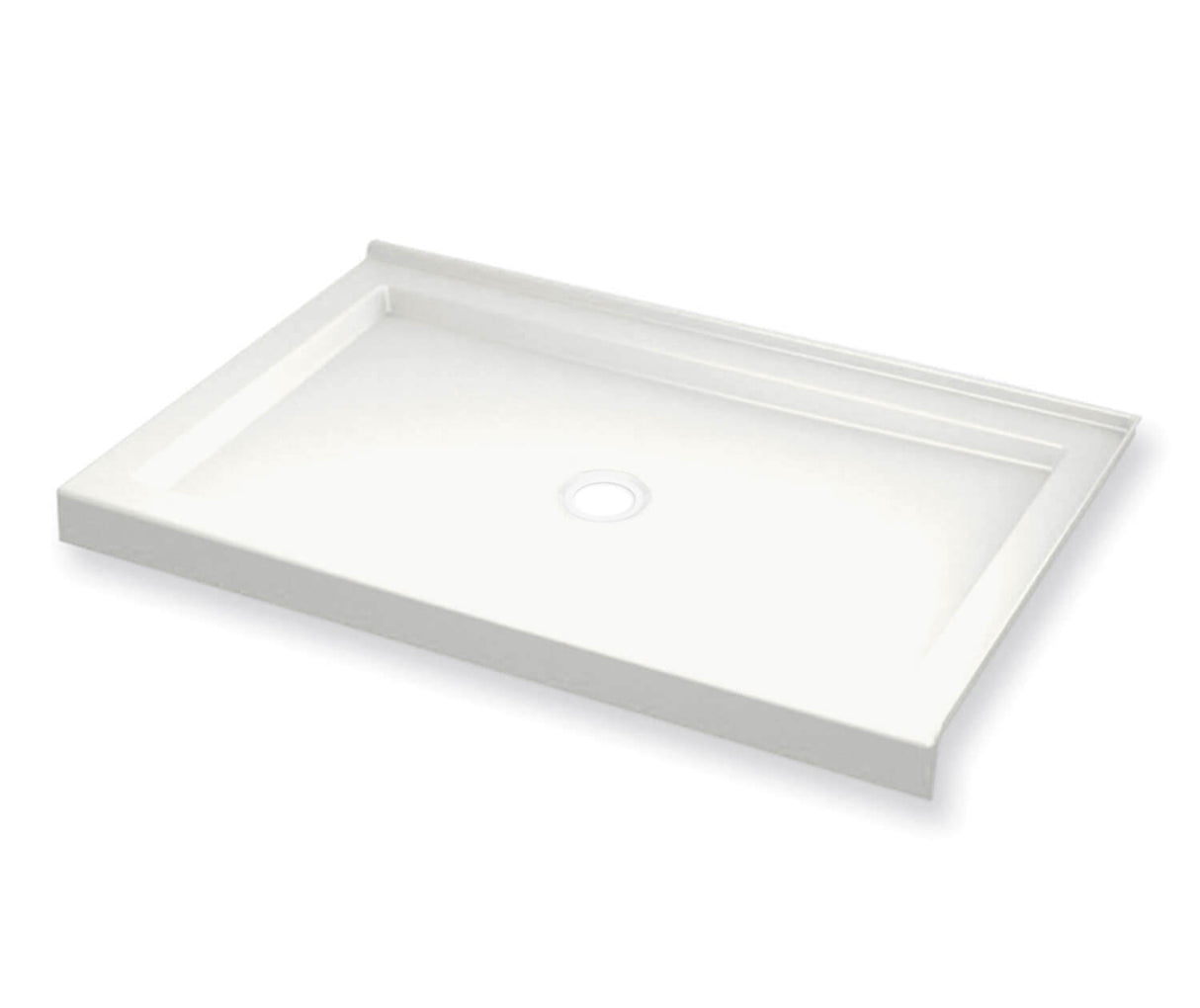 MAAX 410003-503-001-000 B3Round 4836 Acrylic Corner Right Shower Base in White with Center Drain