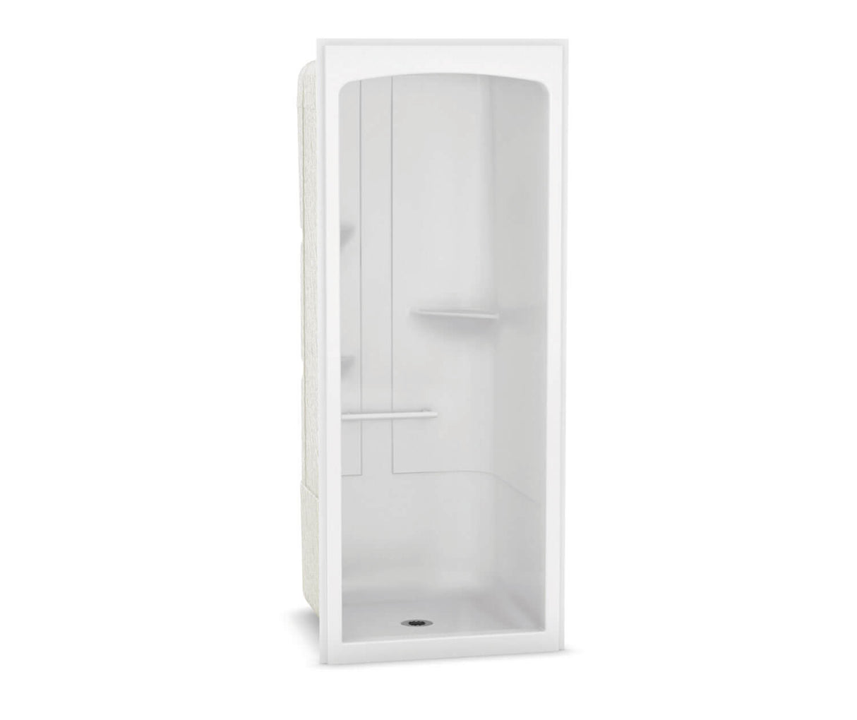 MAAX 107006-000-001 Allia SHR-3636 Acrylic Alcove Center Drain One-Piece Shower in White