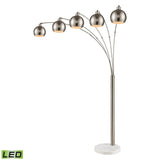 Elk 77102-LED Peterborough 85.5'' High 5-Light Floor Lamp - Polished Nickel - Includes LED Bulbs