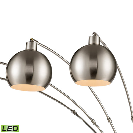 Elk 77102-LED Peterborough 85.5'' High 5-Light Floor Lamp - Polished Nickel - Includes LED Bulbs