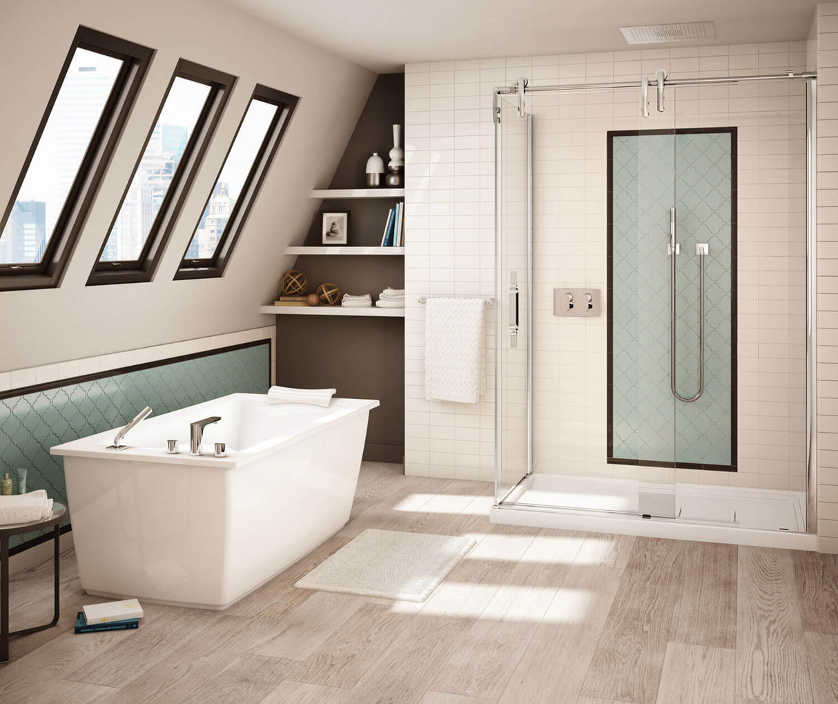 MAAX 105571-055-001-100 Optik 6032 F Acrylic Freestanding End Drain Aerofeel Bathtub in White with White Skirt