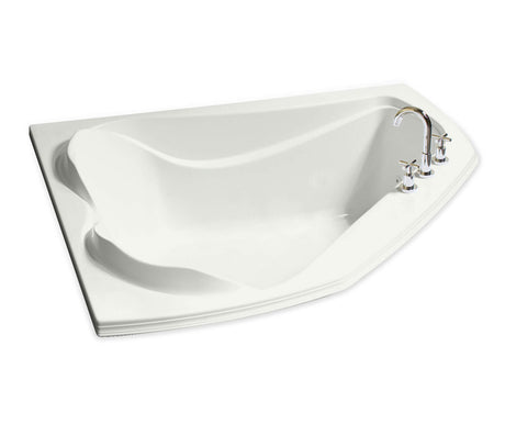 MAAX 102724-108-001-000 Cocoon 6054 Acrylic Corner Center Drain Aerosens Bathtub in White