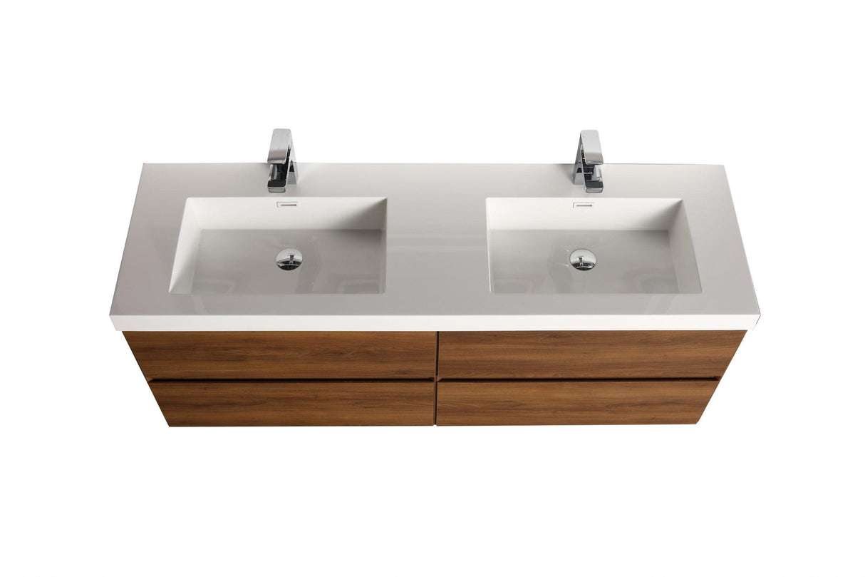 Blossom Assisi 60" Double Sink Vanity - Modern Minimalist Design with Soft-Closing Drawers