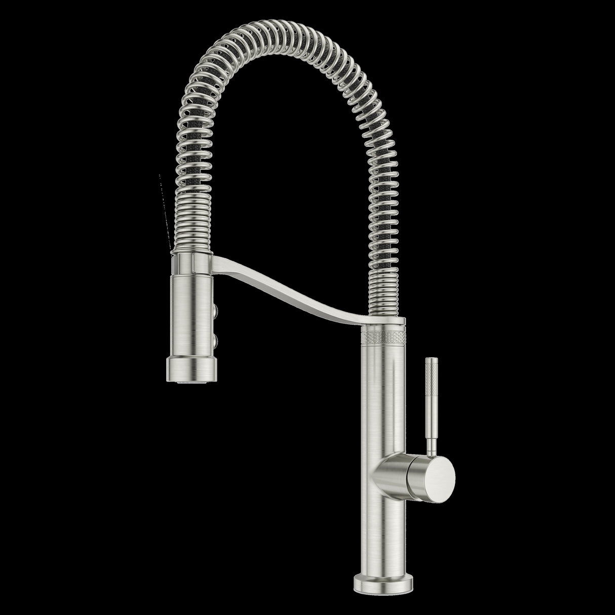 Bruton Culinary 1-Handle Pull-Down Kitchen Faucet in Stainless Steel