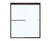 MAAX 135672-900-172-000 Aura 55-59 x 71 in. 8 mm Bypass Shower Door for Alcove Installation with Clear glass in Dark Bronze