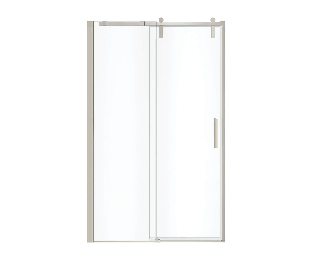 MAAX 137680-900-305-000 Outback 43 ¼ - 46 ½ x 70 ½ in. 8mm Sliding Shower Door for Alcove Installation with Clear glass in Brushed Nickel