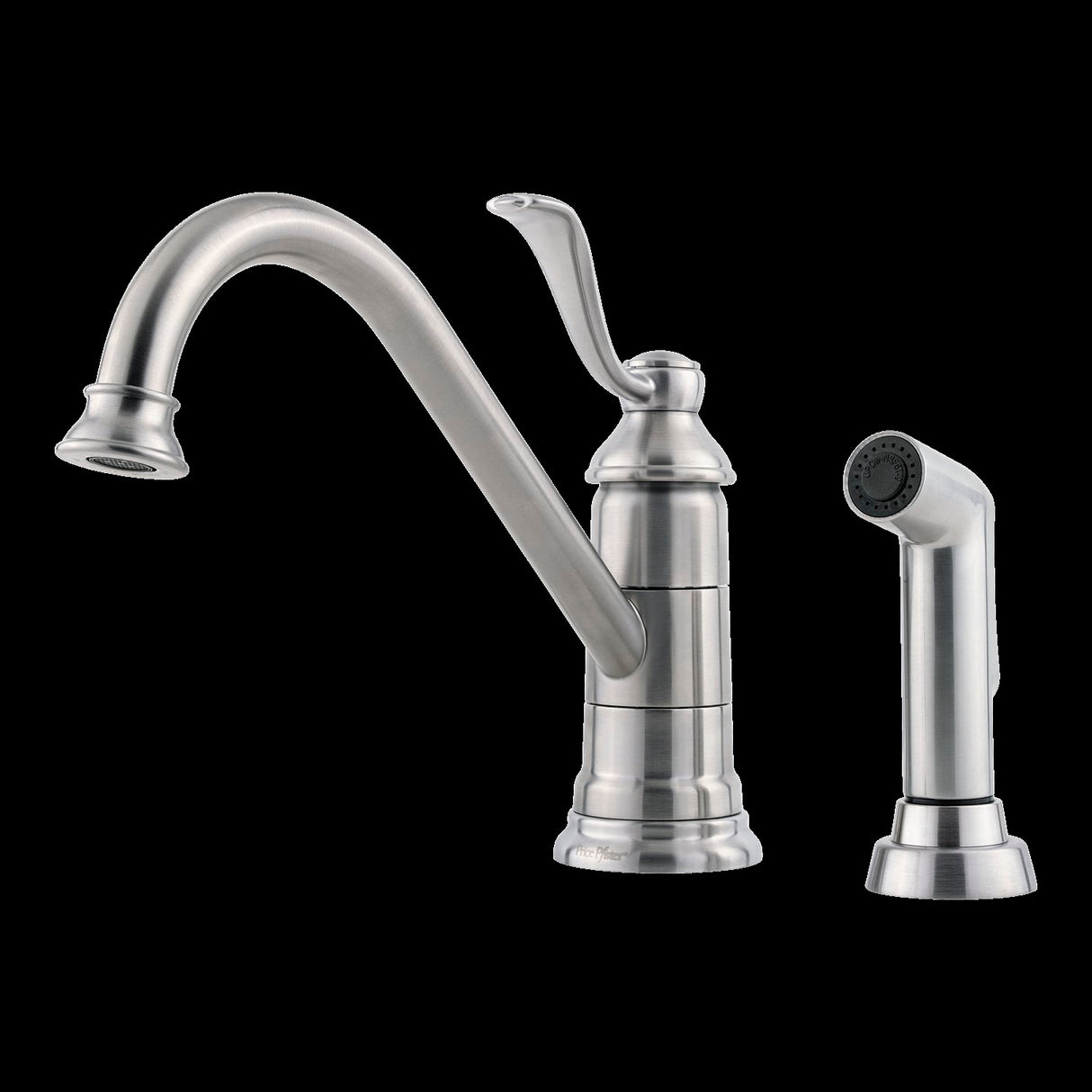 Portland 1-Handle Kitchen Faucet with Side Spray in Stainless Steel