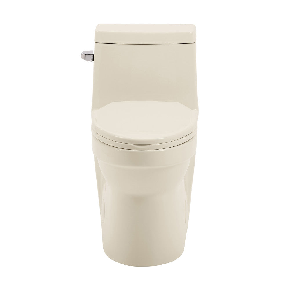 Virage One Piece Elongated Left Side Flush Handle Toilet 1.28 gpf in Bisque
