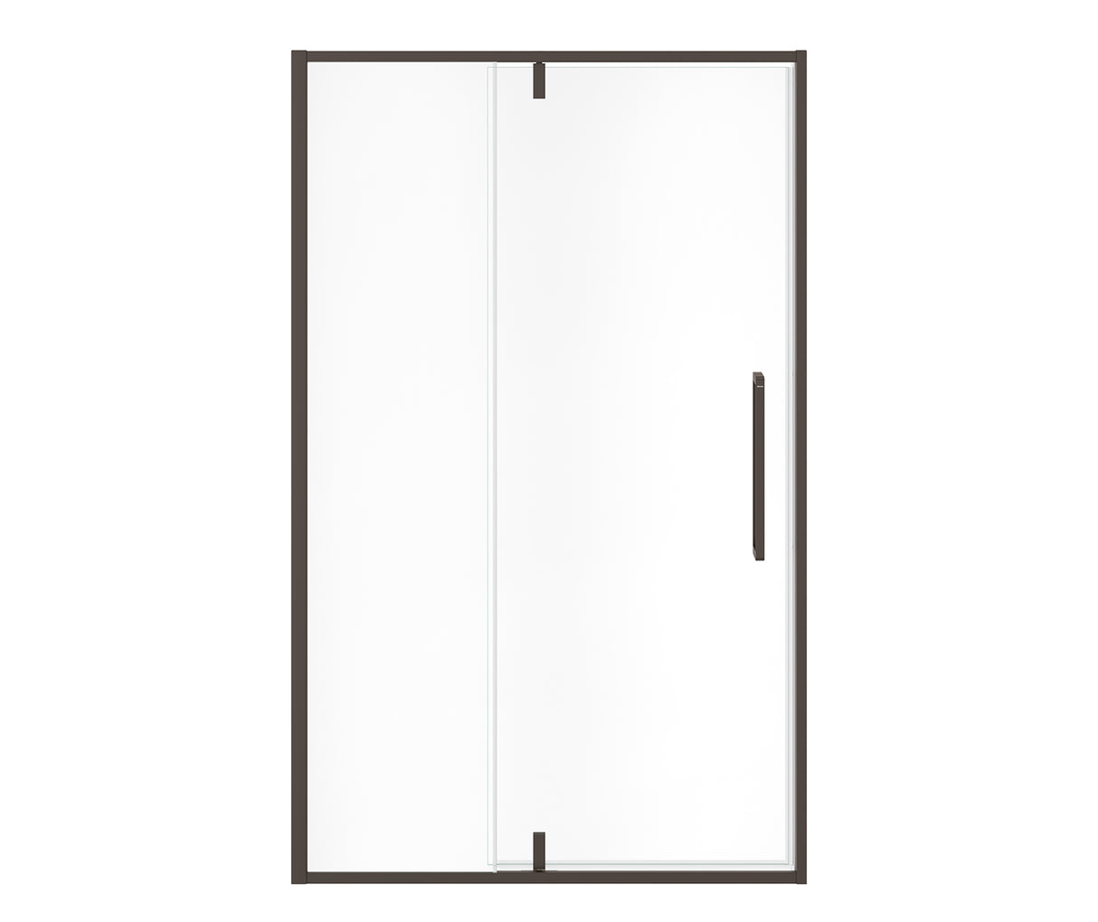 MAAX 135325-900-173-000 Uptown 45-47 x 76 in. 8 mm Pivot Shower Door for Alcove Installation with Clear glass in Dark Bronze