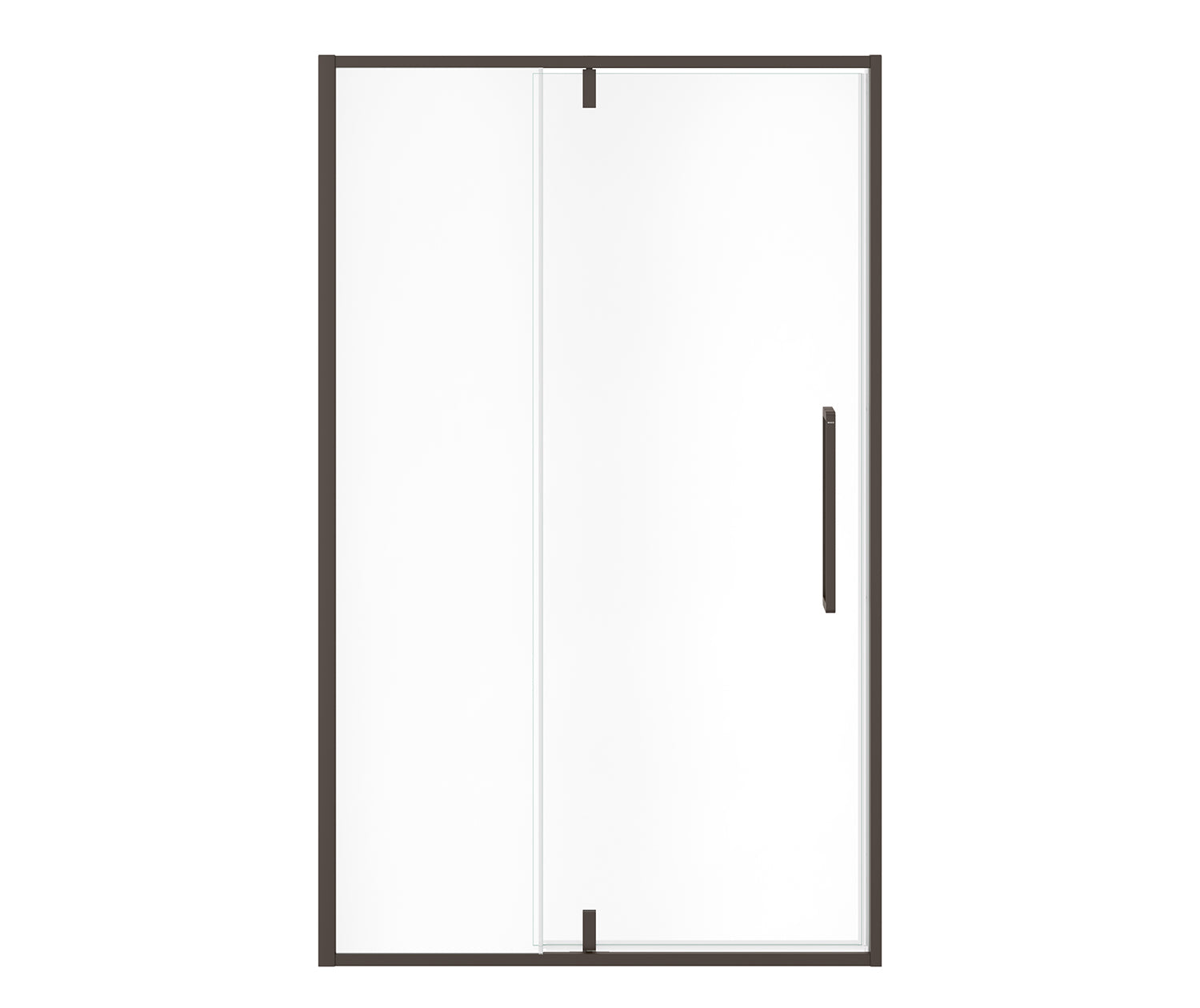 MAAX 135325-900-173-000 Uptown 45-47 x 76 in. 8 mm Pivot Shower Door for Alcove Installation with Clear glass in Dark Bronze