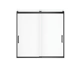 MAAX 136695-900-340-000 Revelation Round 56-59 x 56 ¾-59 ¼ in. 8mm Bypass Tub Door for Alcove Installation with Clear glass in Matte Black