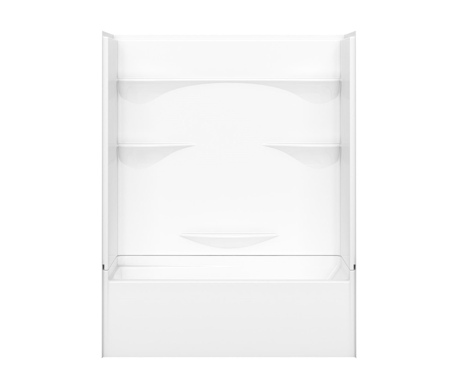 MAAX 141431-000-002-002 Olio 6030 AcrylX Alcove Right-Hand Drain Bathtub in White