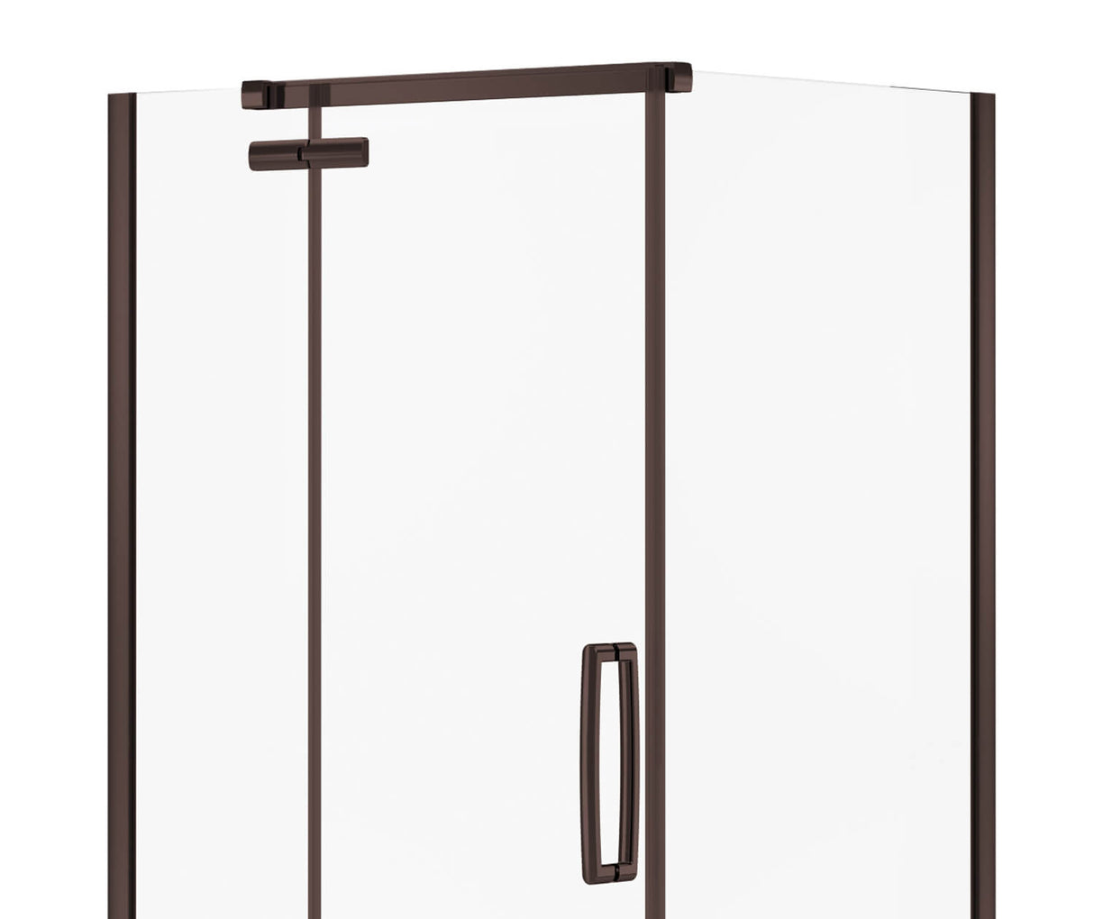 MAAX 137302-900-173-000 Hana Rectangular 42 x 34 x 75 in. 8mm Pivot Shower Door for Corner Installation with Clear glass in Dark Bronze