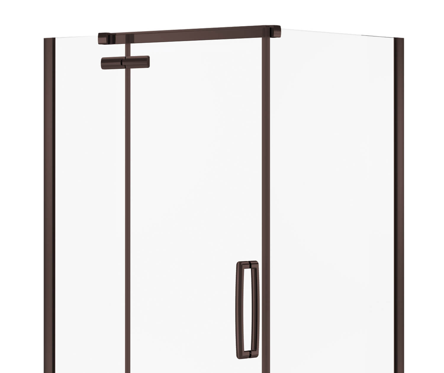 MAAX 137302-900-173-000 Hana Rectangular 42 x 34 x 75 in. 8mm Pivot Shower Door for Corner Installation with Clear glass in Dark Bronze