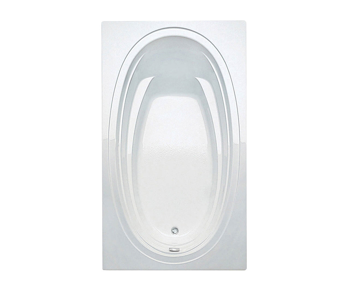 MAAX 106458-000-001 Panaro 7242 Acrylic Drop-in End Drain Bathtub in White
