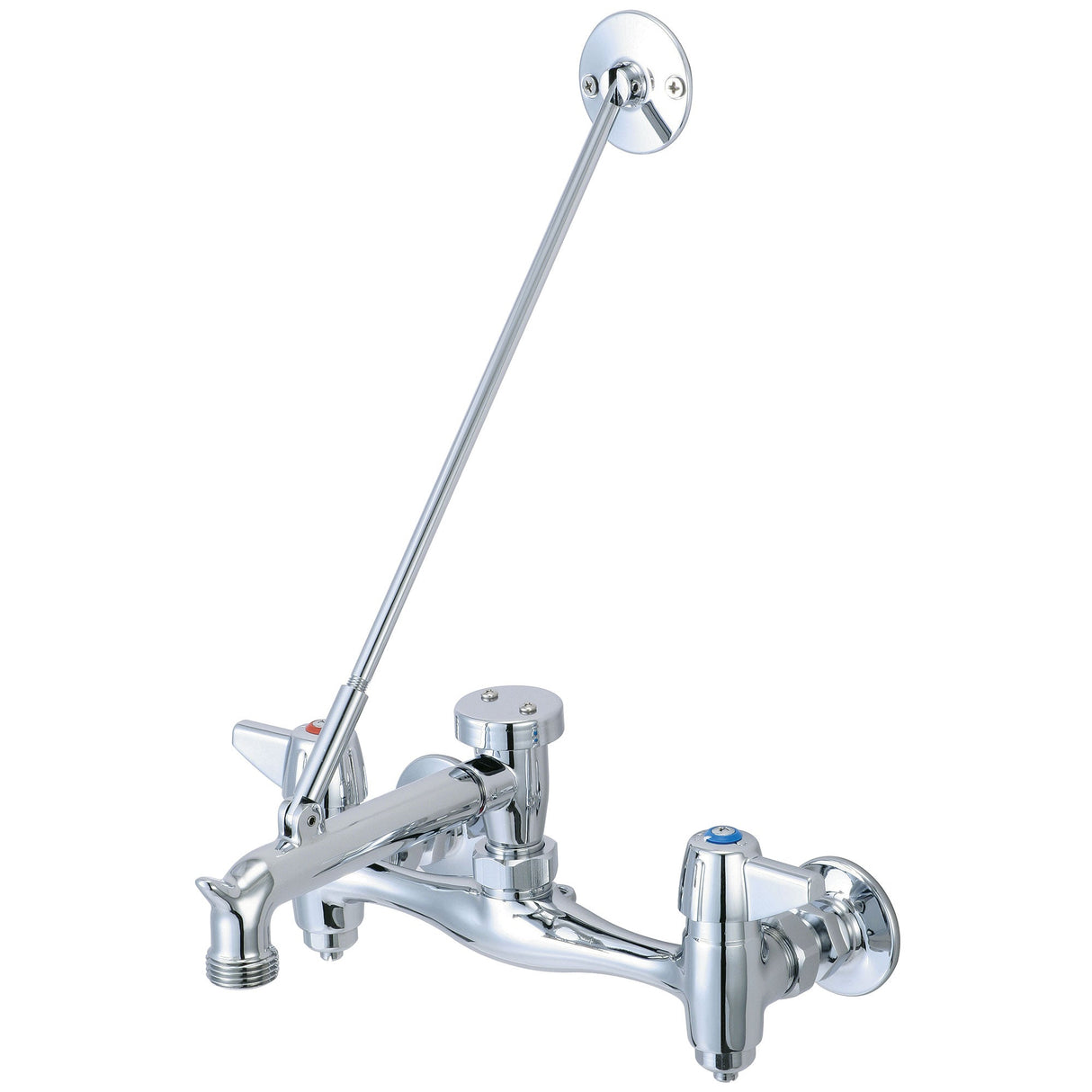 Central Brass 80054-U-I Two Handle Wallmount Service Sink Faucet in Polished Chrome