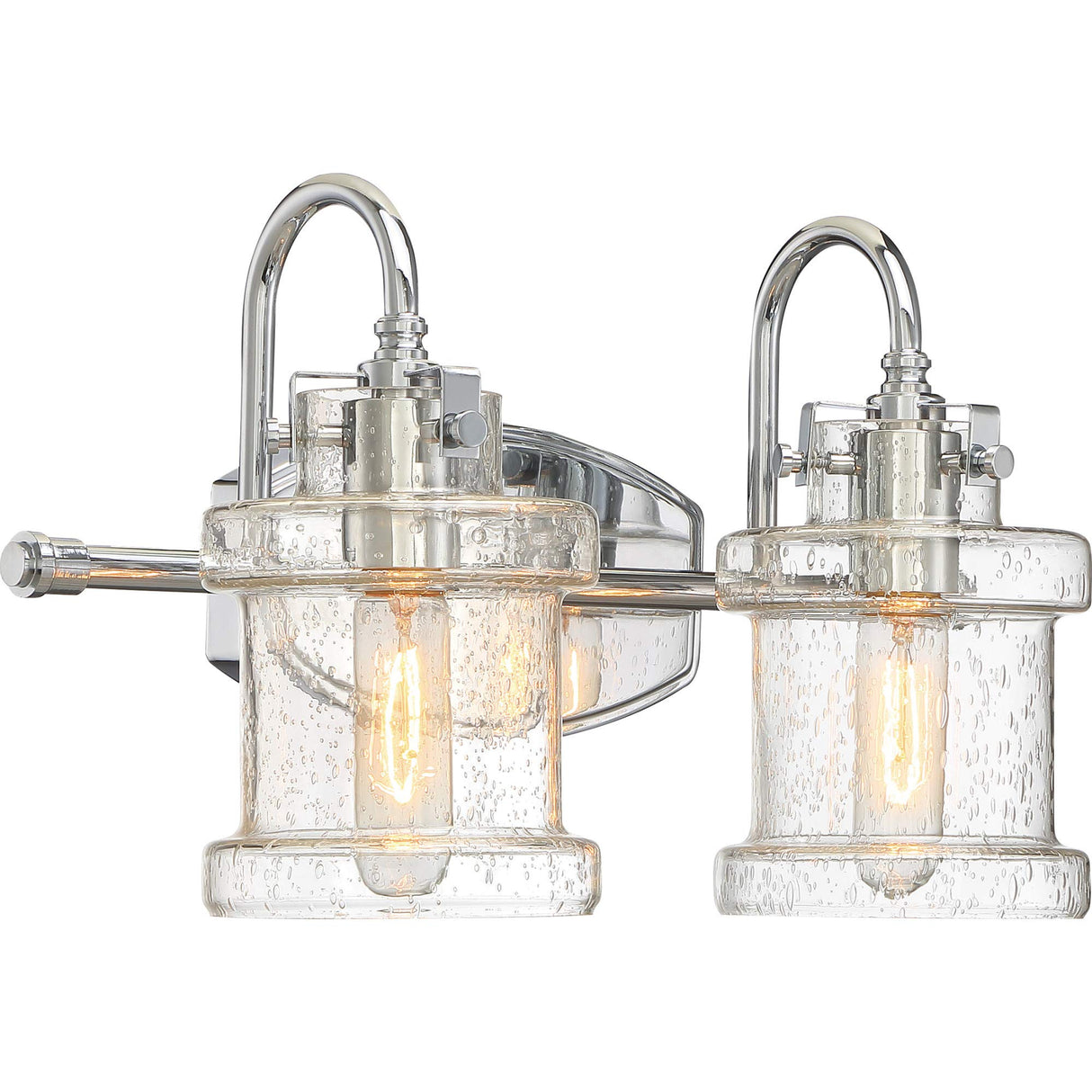 Quoizel DNY8602BN Danbury Vanity Bath Lighting, 2-Light, 200 Watts, Brushed Nickel (10" H x 16" W)