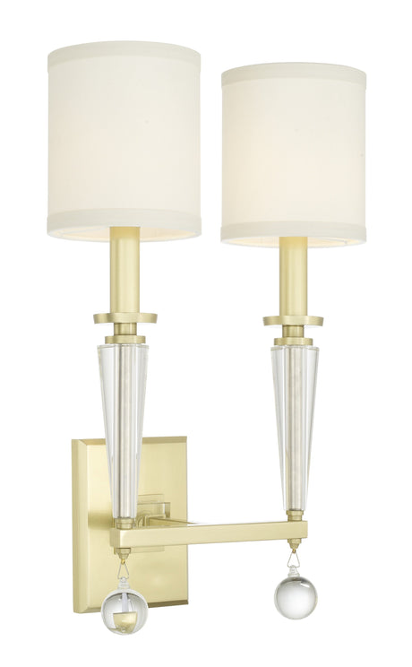 Paxton 2 Light Aged Brass Sconce 8102-AG