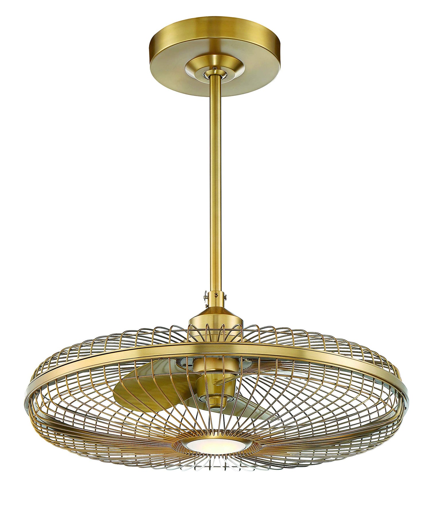 Savoy House 29-FD-122-SN Wetherby 26" LED Fandelier Caged Ceiling Fan in Satin Nickel (26" W x 30" H)