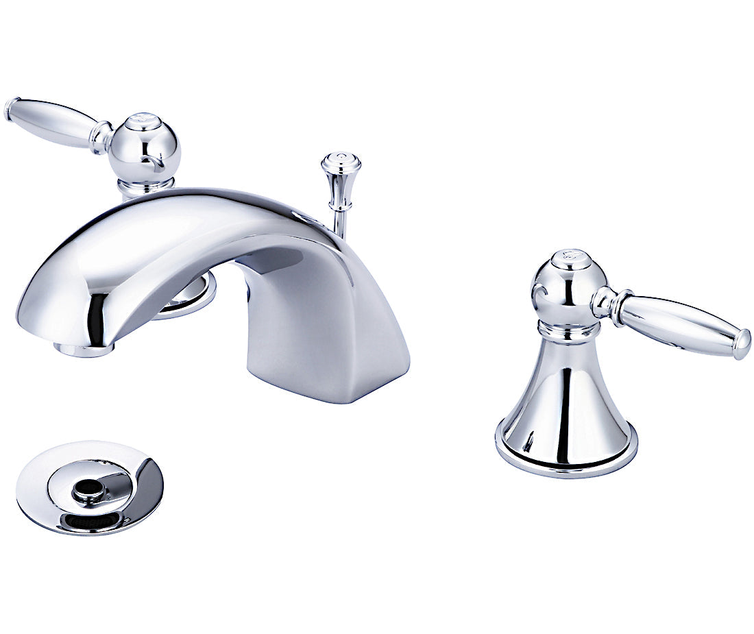 Central Brass 81172-D12AL1 Two Handle Widespread Lavatory Faucet in Polished Chrome