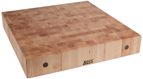John Boos CCB24-S Block Classic Collection Maple Wood End Grain Chopping Block, 24 Inches x 4 24X24X4 MPL-END GR-NON REV-NO GRIPS