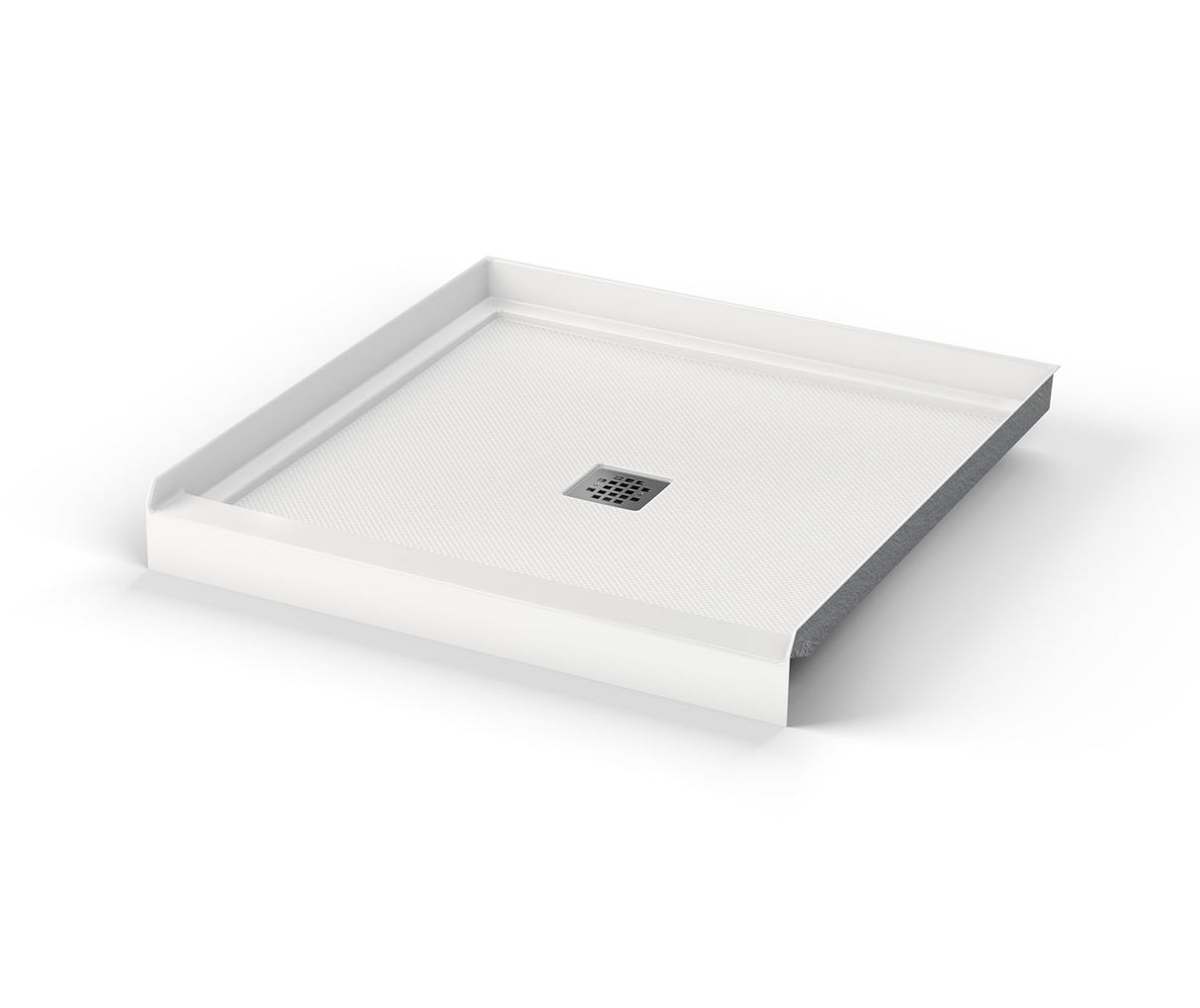 MAAX 420020-541-001-000 B3X 3636 Acrylic Alcove Shower Base with Anti-slip Bottom with Center Drain in White