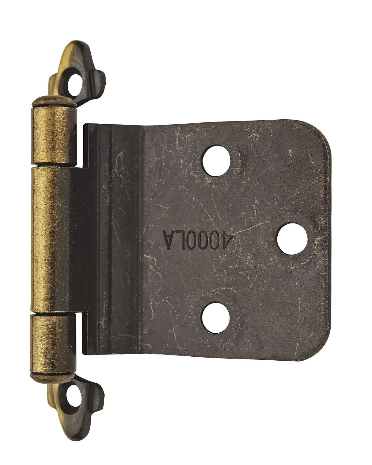 Amerock Cabinet Hinge Variable Overlay, Reverse Bevel Hinge Antique Brass 2 Pack Self-Closing Hinge Face Mount Hinge Cabinet Door Hinge