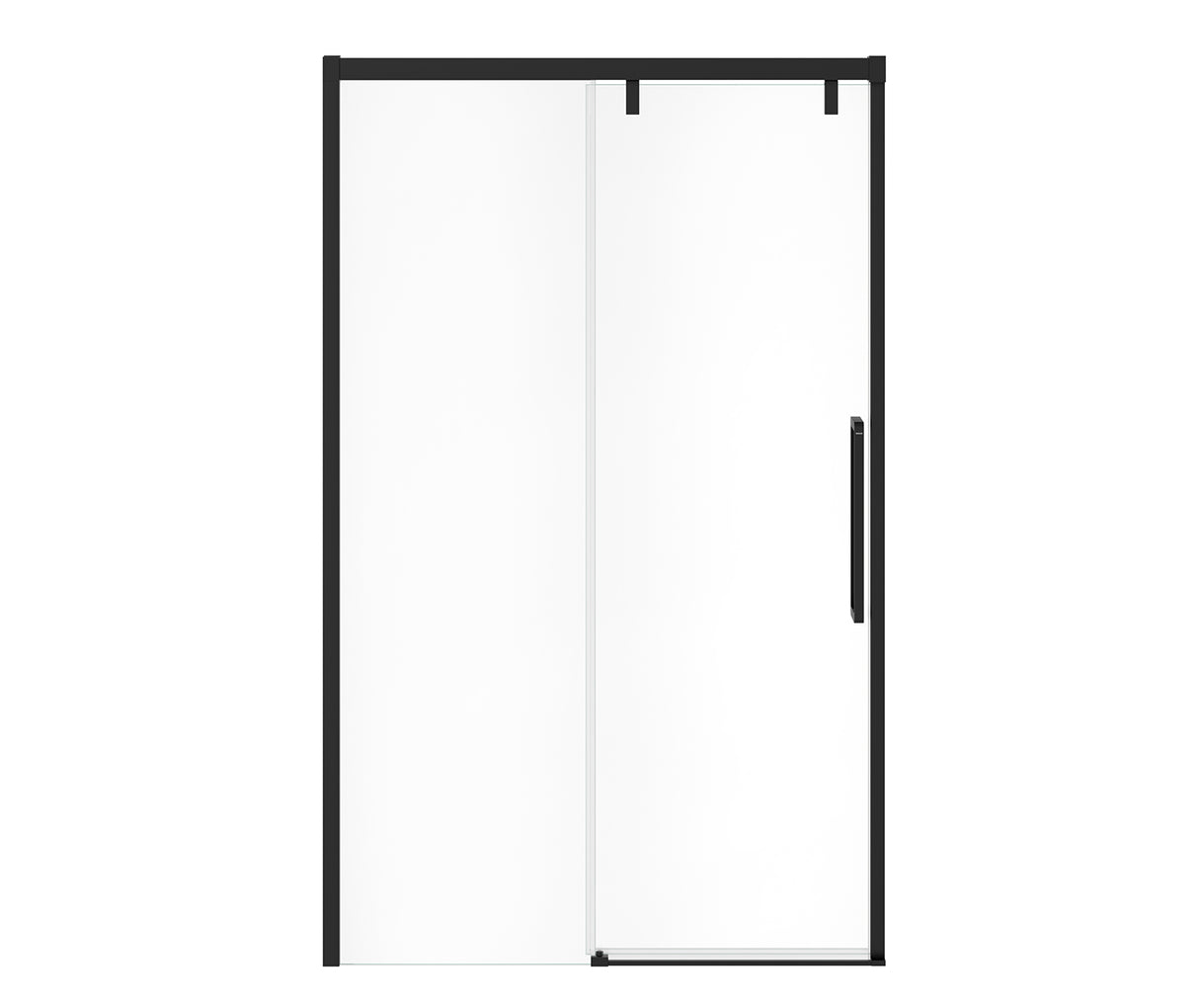 MAAX 135323-900-340-000 Uptown 44-47 x 76 in. 8 mm Sliding Shower Door for Alcove Installation with Clear glass in Matte Black