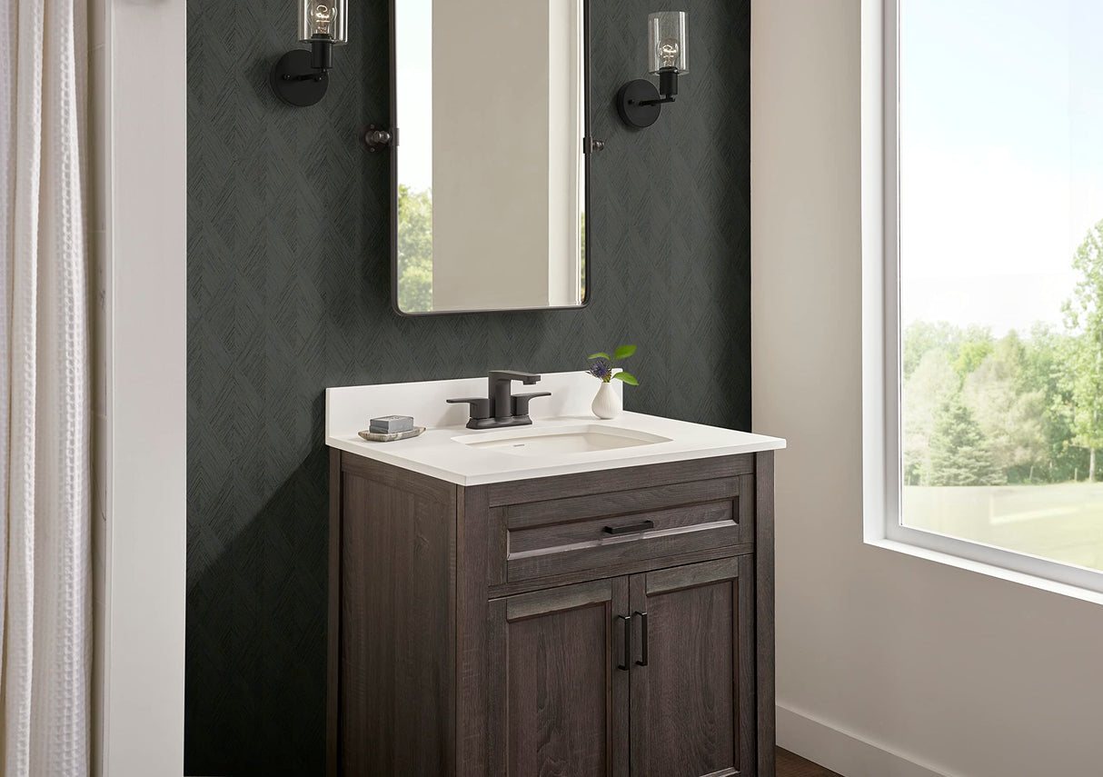 Gerber D307070BS Tribune Two Handle Centerset Bathroom Faucet - Satin Black