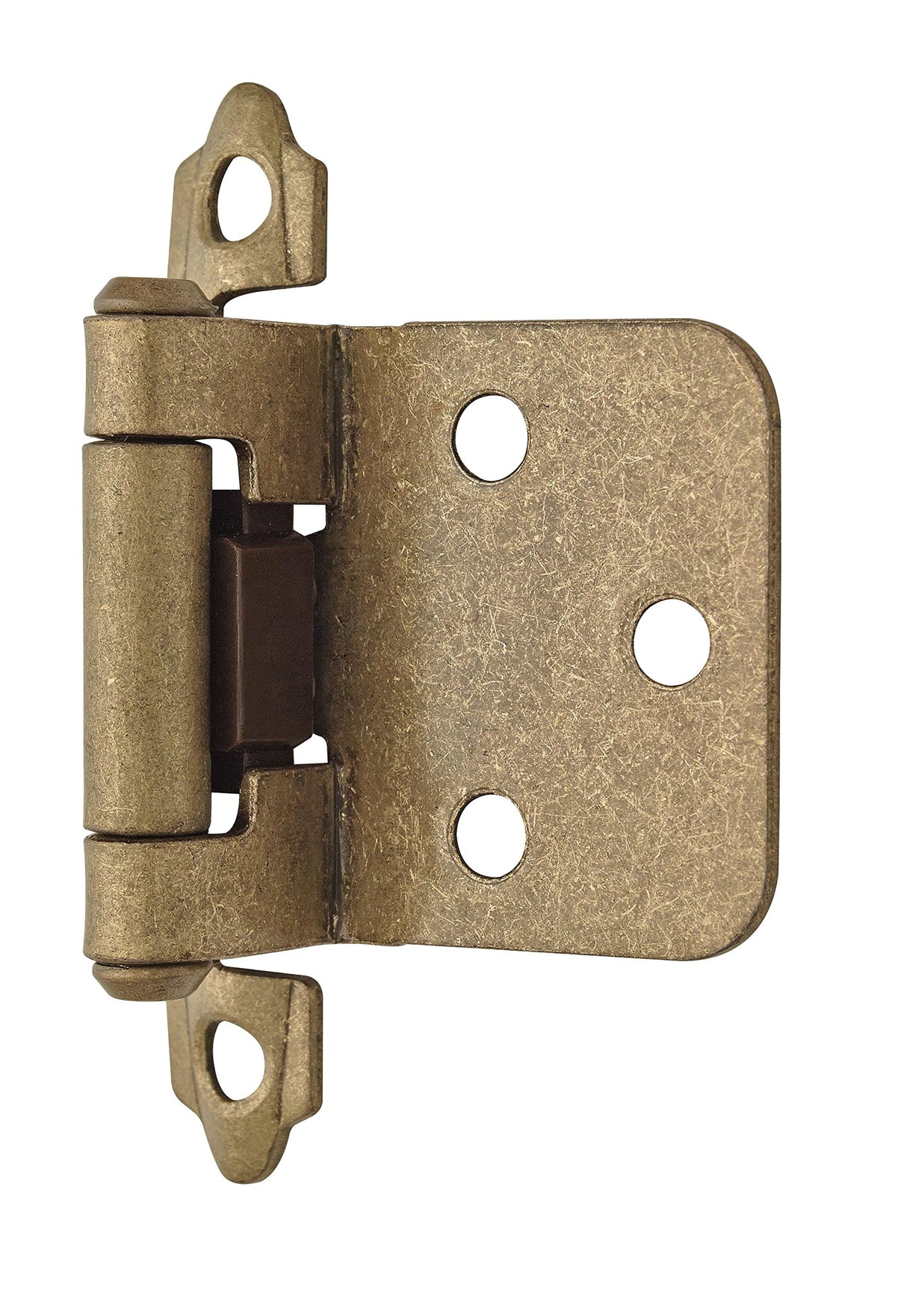 Amerock Cabinet Hinge Variable Overlay Hinge Burnished Brass 2 Pack Self-Closing Hinge Face Mount Hinge Cabinet Door Hinge