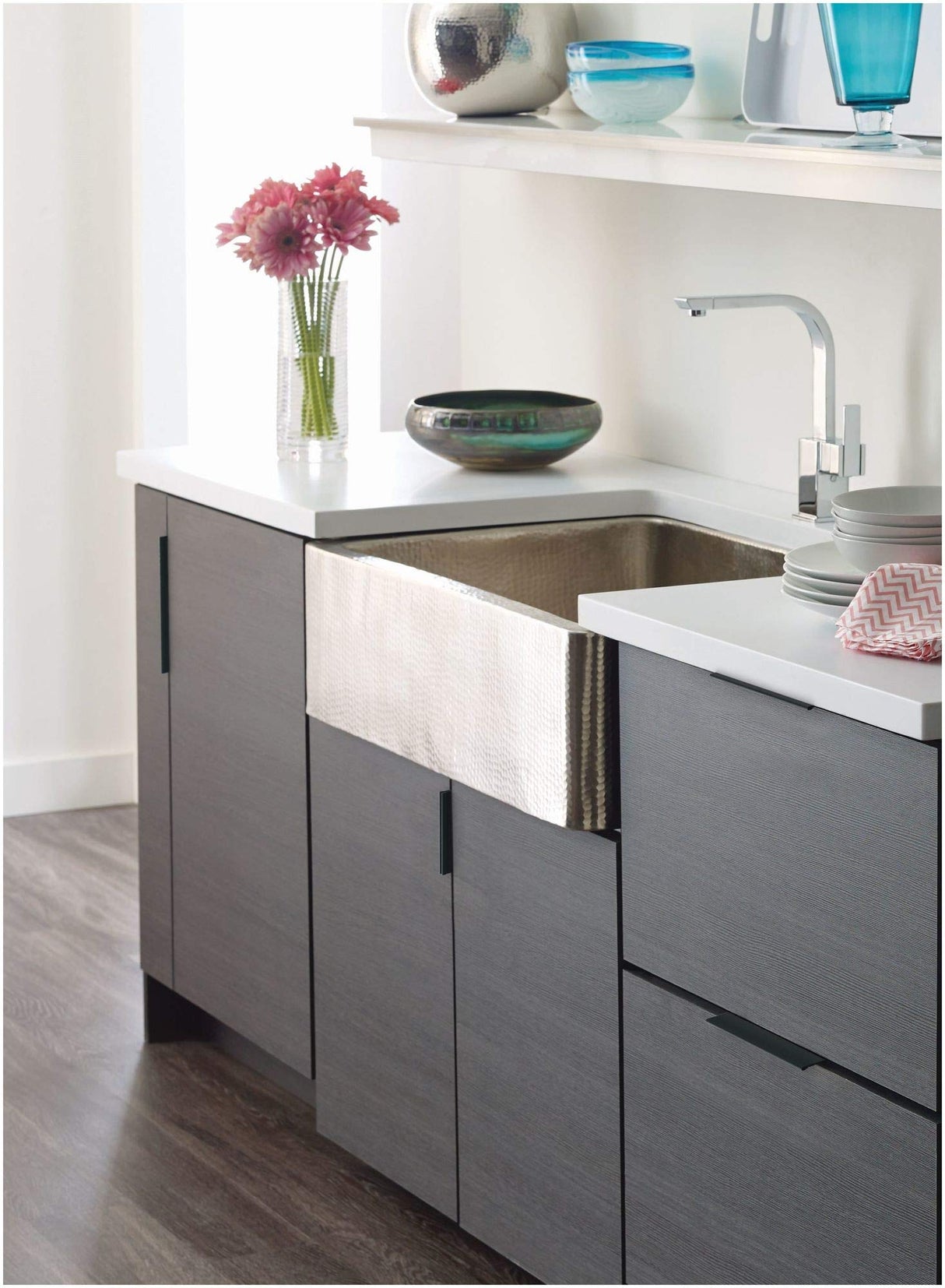 Amerock Cabinet Pull Matte Black 5-1/16 inch (128 mm) Center to Center Edge Pull 1 Pack Drawer Pull Drawer Handle Cabinet Hardware